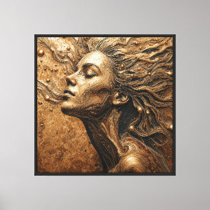 Toile “Métamorphose de Lumière” – Un Portrait Surréalist