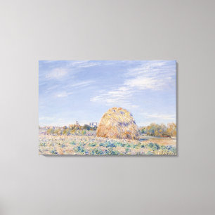 Toile Meule de foin d'Alfred Sisley   sur les banques du