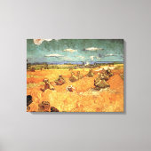Toile Meules avec moissonneuse de Vincent van Gogh (Recto)