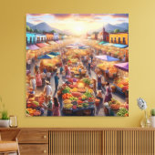 Toile Mexicains Agriculteurs Marché de l'art Abstrait (Insitu(Salon))