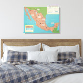 Toile Mexico : Wall Map (Insitu(Chambre))