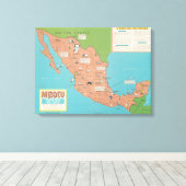 Toile Mexico : Wall Map (Insitu (Plancher de Bois))