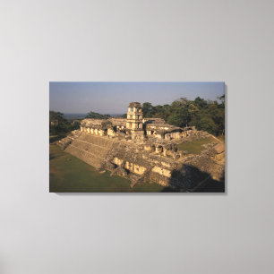 Toile Mexique, province de Chiapas,  Palenque, Le Palais