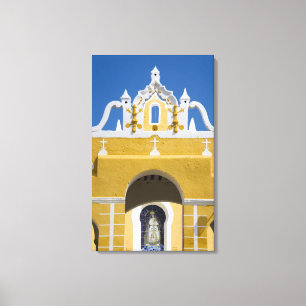 Toile Mexique, Yucatan, Izamal. Le couvent franciscain