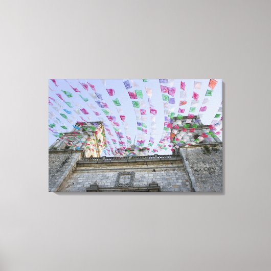 Toile Mexique, Yucatan, Valladolid, La Parraquia de San (Recto)