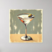 Toile Mi-siècle Moderne 1 Olive Martini Peinture (Recto)
