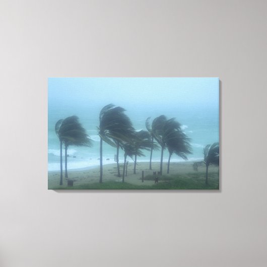 Toile Miami Beach, Floride, ouragan (Recto)