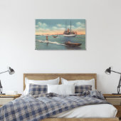 Toile Miami, FL - Ski nautique, Bateau en bois (Insitu(Chambre))