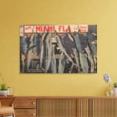 Toile Miami, FL - Vue sur Pier 5 City Yacht Club avec/ (Insitu(Salon))