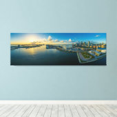 Toile Miami Florida City Skyline (Insitu (Plancher de Bois))