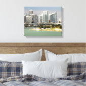 Toile Miami Floride, Skyline, Grands bâtiments, Pont (Insitu(Chambre))