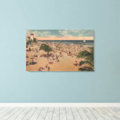 Toile Miami, Floride - Vue des bains de soleil à Miami (Insitu (Plancher de Bois))