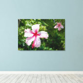 Toile Miami Hibiscus Rose Tropical Fleur Bloom (Insitu (Plancher de Bois))