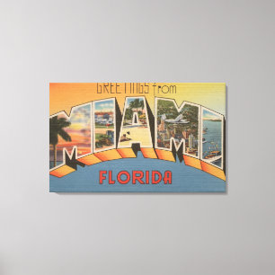 Toile Miami, lettre ScenesMiami, FL 2 de FloridaLarge