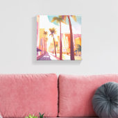 Toile Miami Morning | Aquarelle Peinture South Beach (Insitu(Salon))