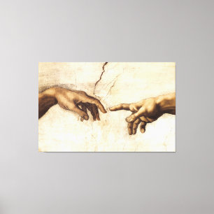 Toile Michel-Ange Buonarroti - Main de Dieu La Création
