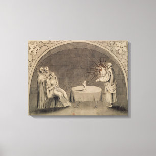 Toile Michel de Nostradame et Catherine