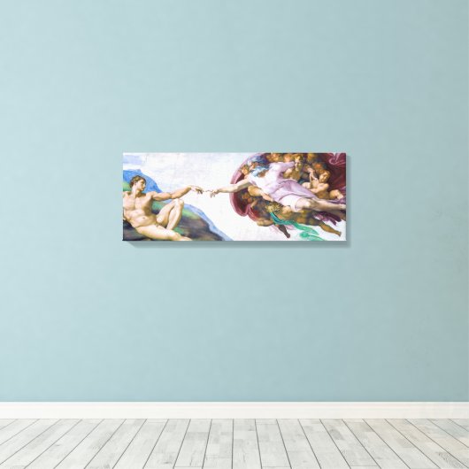 Toile Michelangelo - Création d'Adam Isolé (Insitu (Plancher de Bois))