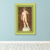 TOILE MICHELANGELO DAVID AVEC FEUILLES DE FIGURE (Insitu (Plancher de Bois))
