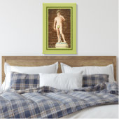 TOILE MICHELANGELO DAVID AVEC FEUILLES DE FIGURE (Insitu(Chambre))