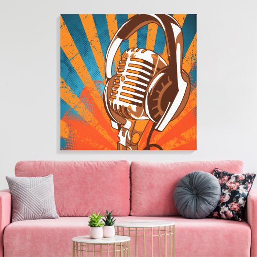 Toile Microphone urbain (Insitu(Salon))