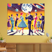 Toile Mid Century 60s Space Age Cocktail Party (Insitu(Salon))