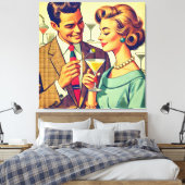 Toile Mid Century Cocktail Party Couples - Temptation (Insitu(Chambre))