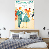 Toile Mid Century Happy New Year The Martini Dance (Insitu(Chambre))