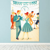Toile Mid Century Happy New Year The Martini Dance (Insitu (Plancher de Bois))