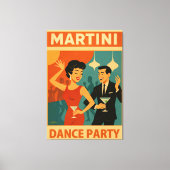 Toile Mid Century Martini Dance Party (Recto)