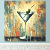 Toile Mid Century Mixed Media Martini Art (Insitu (Plancher de Bois))