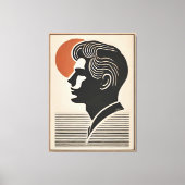 Toile Mid Century Modern Art He Follows The Sun (Recto)