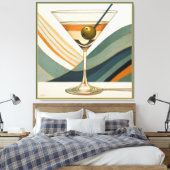 Toile Mid Century Modern Martini Cocktail Heure (Insitu(Chambre))
