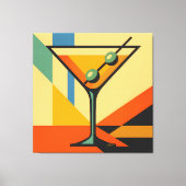 Toile Mid Century Modern Sunrise Bauhaus Martini (Recto)
