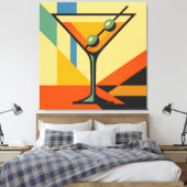 Toile Mid Century Modern Sunrise Bauhaus Martini (Insitu(Chambre))