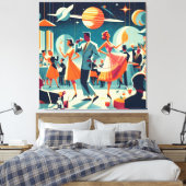 Toile Mid Century Space Age Cocktail Party (Insitu(Chambre))
