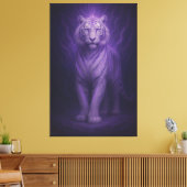 Toile Midnight Aura White Tiger – Mystic Power (Insitu(Salon))