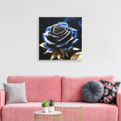 Toile Midnight Bloom Rose (Insitu(Salon))