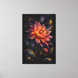 Toile Midnight Botanica Ember Dahlia Moody Indigo Floral
