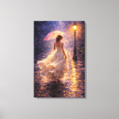 Toile Midnight Rain: Impasto Style (Recto)