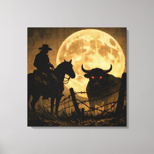 Toile Midnight Standoff: Gothic Cowboy (Recto)