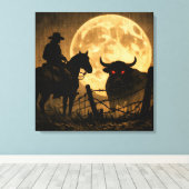 Toile Midnight Standoff: Gothic Cowboy (Insitu (Plancher de Bois))