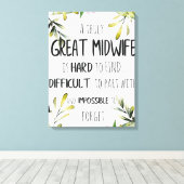 Toile Midwoman Doula Office Carte de remerciements Devis (Insitu (Plancher de Bois))