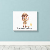 Toile Mignon Graphisme de Fille Exploratrice Chibi (Insitu (Plancher de Bois))