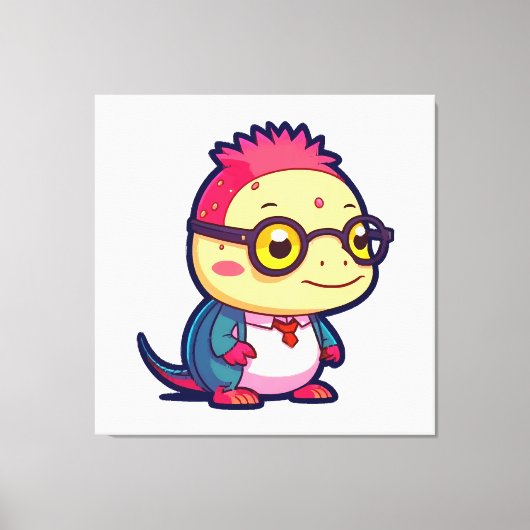 Toile mignon philosophe axolotl (Recto)