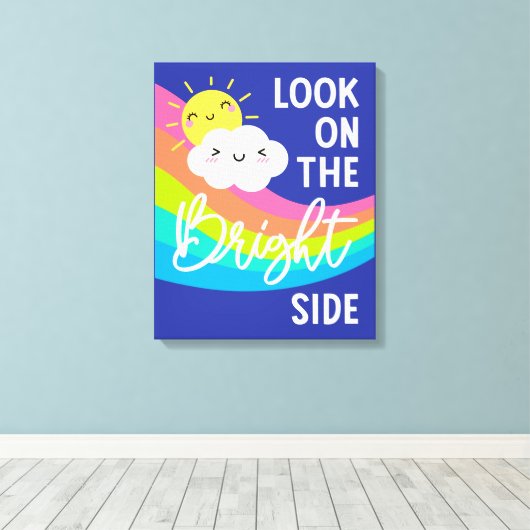 Toile Mignonne regard sur le côté lumineux (Insitu (Plancher de Bois))