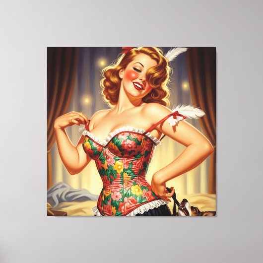 Toile Mignonne rousse fille avec chien (Recto)