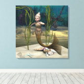 Toile Mignonne sirène de bébé (Insitu (Plancher de Bois))