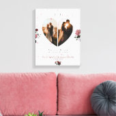 Toile Mignonne White Heart Formé Photo collage Pour Coup (Insitu(Salon))