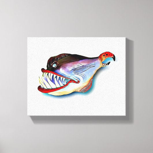 Toile Mike Quinn Toothy Fish avec attitude (Recto)